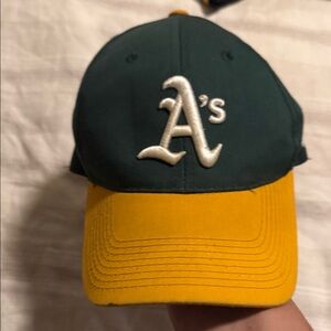 Green and Yellow A's Baseball Cap